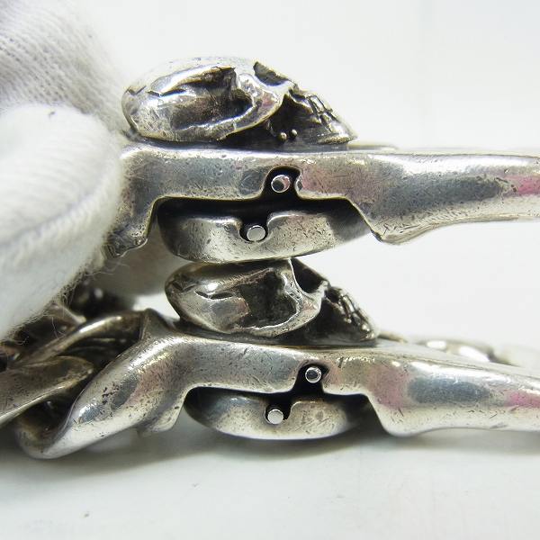 実際に弊社で買取させて頂いた【ギャラ付】STANLEY GUESS/スタンリーゲス 2クリップ ファンシースカルリンク ウォレットチェーンの画像 4枚目