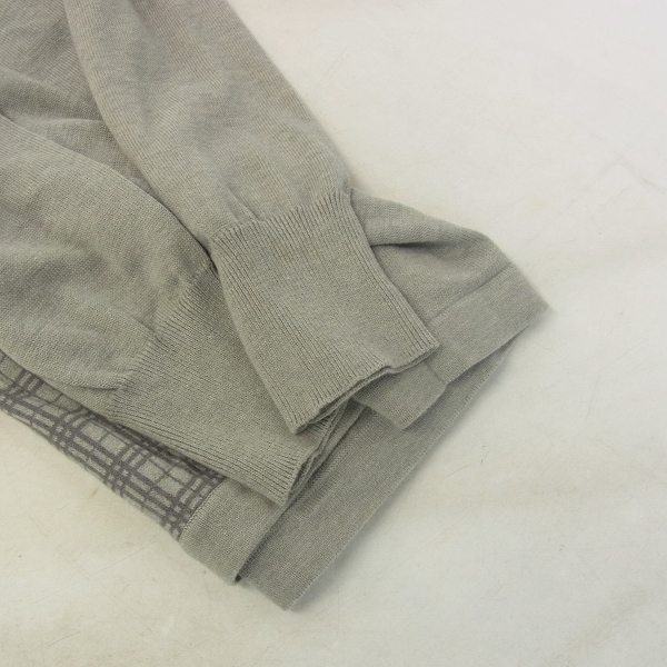 実際に弊社で買取させて頂いたBURBERRY BLUE LABEL/バーバリーブルーレーベル チェック Vネックセーター/Mの画像 4枚目