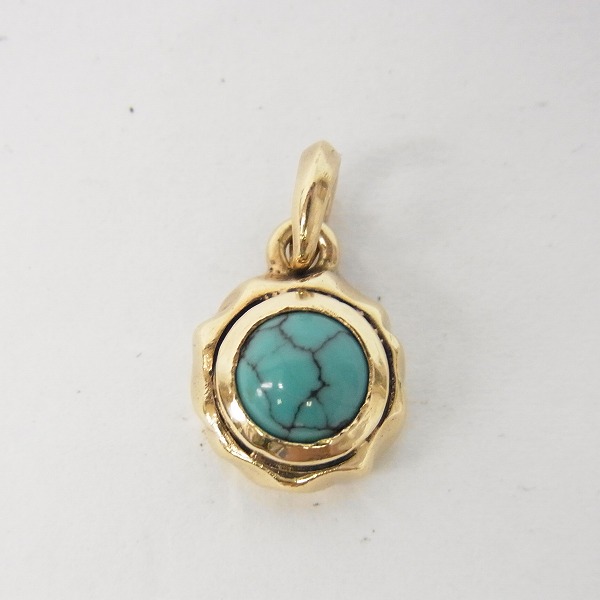 実際に弊社で買取させて頂いたDEAL LTD/ディールエルティーディー DEAL DESIGN K10 ターコイズ ペンダントトップの画像 1枚目