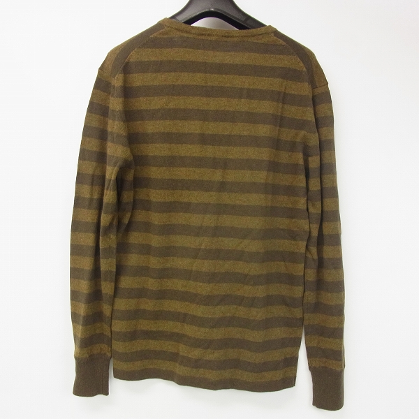 実際に弊社で買取させて頂いたBURBERRY BLUE LABEL/バーバリーブルーレーベル ボーダー Vネックセーター/Mの画像 1枚目