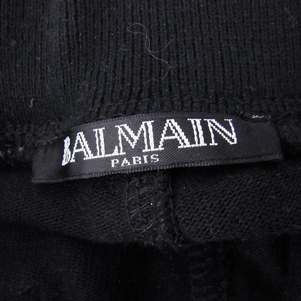 実際に弊社で買取させて頂いた【JPタグ有】BALMAIN/バルマン16AW バイカー リブスウェットパンツ W6HJ584D323/XSの画像 2枚目