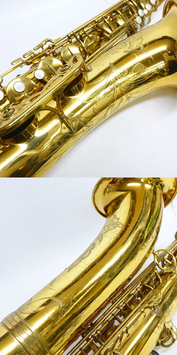 実際に弊社で買取させて頂いたSELMER/セルマー MarkⅥ/マーク6 テナーサックス 非対称彫刻有り アメセル シリアル20万台 S90 180 マウスピース付きの画像 6枚目