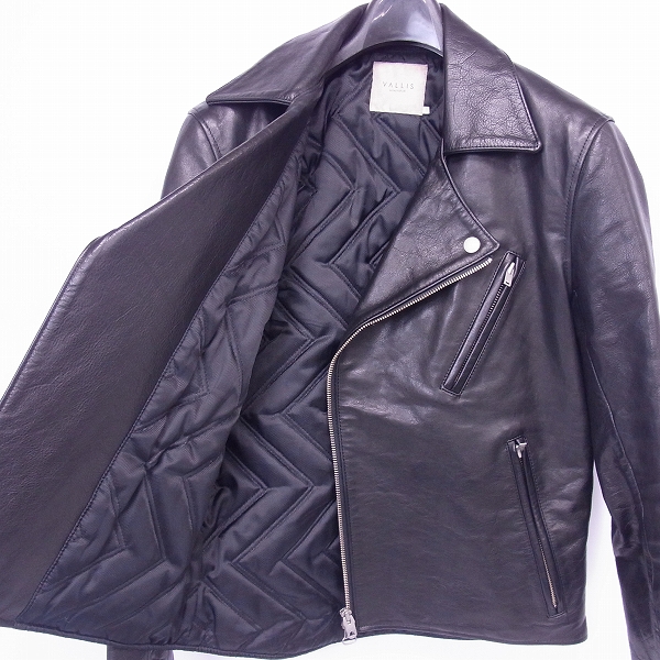 実際に弊社で買取させて頂いたVALLIS by FACTOTUM/ヴァリスバイファクトタム レザー ダブル ライダース/ジャケット/46の画像 2枚目
