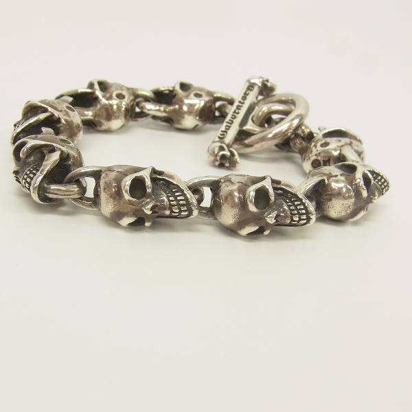 実際に弊社で買取させて頂いたGabor/ガボール ALL SKULL LINK BRACELET/オールスカルリンクブレスレット 8リンクの画像 1枚目