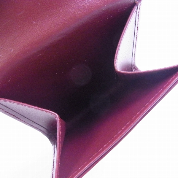 実際に弊社で買取させて頂いたCartier/カルティエ レザー コインケース 小銭入れ マストライン ロゴ ボルドー の画像 3枚目