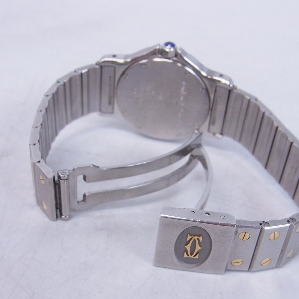 実際に弊社で買取させて頂いた【動作未確認/ギャラ付】CARTIER/カルティエ サントス オクタゴン クオーツ腕時計/187902の画像 2枚目