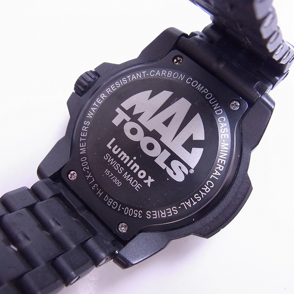 実際に弊社で買取させて頂いたLUMINOX/MAC TOOLS/ルミノックス×マックツールズ 300個限定 NAVY SEAL 3500 SERIES/ネイビーシール クォーツ/腕時計の画像 4枚目