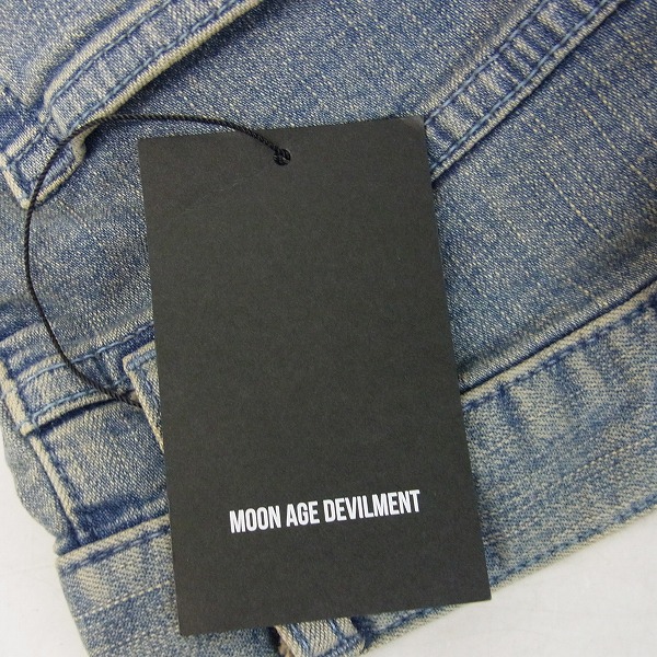 実際に弊社で買取させて頂いた【未使用】MOON AGE DEVILMENT/ムーンエイジデビルメント サイドZIPスキニーデニム/mdp-0111/00の画像 7枚目