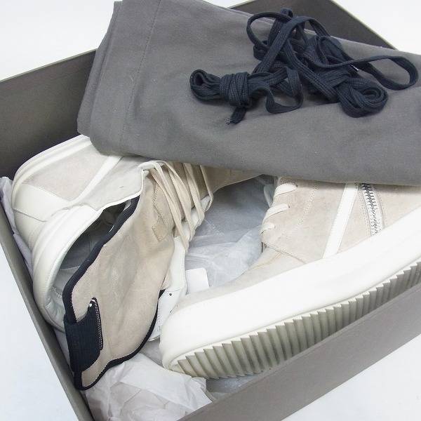 実際に弊社で買取させて頂いたRick Owens/リックオウエンス ジオバスケットGEOBASKET レザーハイカットスニーカー RU15S4894LMSP/42の画像 8枚目