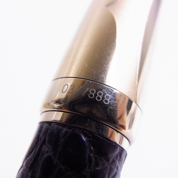実際に弊社で買取させて頂いたCartier/カルティエ ゴドロンデコール クロコ革巻き ボールペン ST170133 888本限定の画像 6枚目